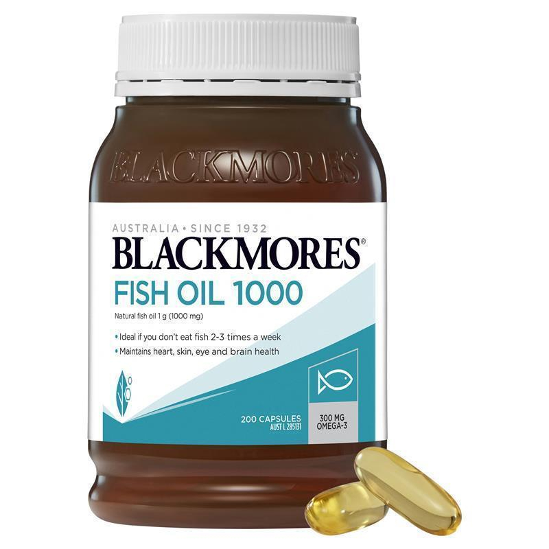 blackmores-fish-oil-1000mg-omega-3-200-เม็ด-แบลคมอร์ส-น้ำมันปลา-สูตรดั้งเดิม-ไร้กลิ่นคาว-แท้จากออสเตรเลีย