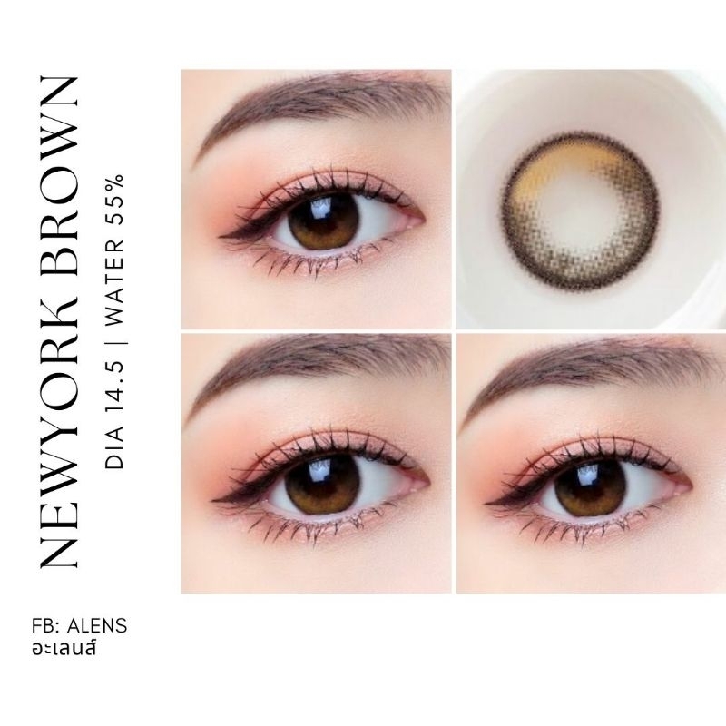 ny-brown-คอนแทคเลนส์รายเดือน-ขนาด-14-5