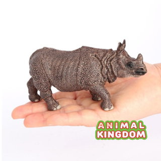 Animal Kingdom - โมเดลสัตว์ แรดอินเดีย น้ำตาล ขนาด 14.50 CM (จากสงขลา)