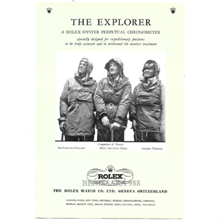 ROLEX THE EXPLORER Brochure Booklet from 1953 for sale