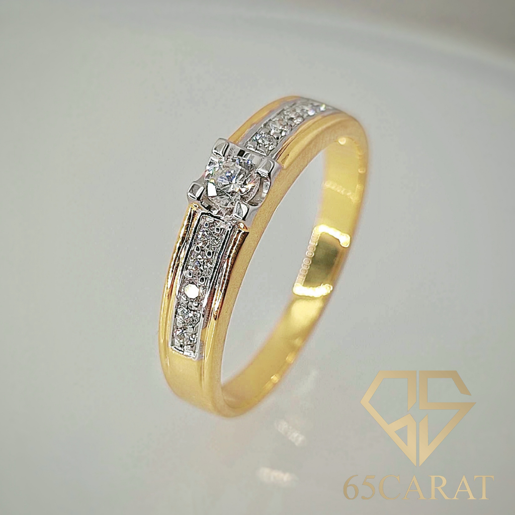 65carat-แหวนเพชรแท้-เพชรเบลเยี่ยมคัท-0-20กะรัต-แหวนทองแท้9k-ราคาพิเศษจากโรงงานผลิตโดยตรง-รหัสr85