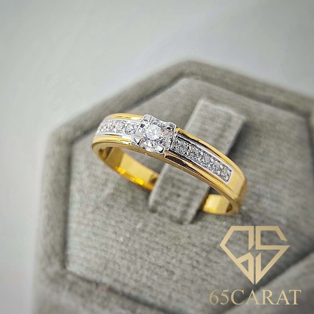 65carat-แหวนเพชรแท้-เพชรเบลเยี่ยมคัท-0-20กะรัต-แหวนทองแท้9k-ราคาพิเศษจากโรงงานผลิตโดยตรง-รหัสr85