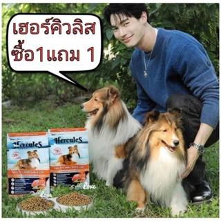 Hercules dogfood อาหารสุนัขเม็ด 500 กรัม ซื้อ 1 ถุง แถม 1 ถุง