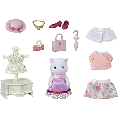 sylvanian-families-town-ชุดประสานงานแฟชั่นในเมือง-น้องสาวแมวเปอร์เซีย-tvs-9