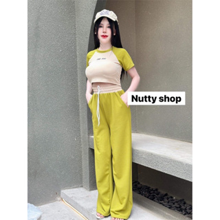 🧸เซ็ตคอกลมแขนสั้น  ปัก MIU MIU  แต่ ทรูโทน  น่ารักโคทรู โคใจ