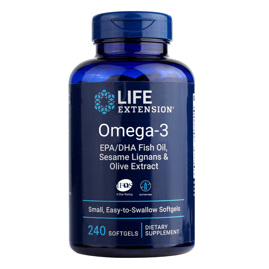 Omega3 EPA/DHA Fish Oil, Sesame Lignans & Olive Extract LifeExtension