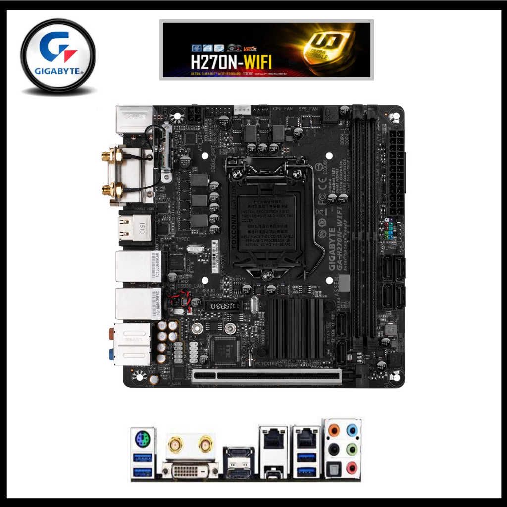 GIGABYTE MINIITX GAH270NWIFI SUPPORTS 7th/ 6th(1151) Shopee Thailand
