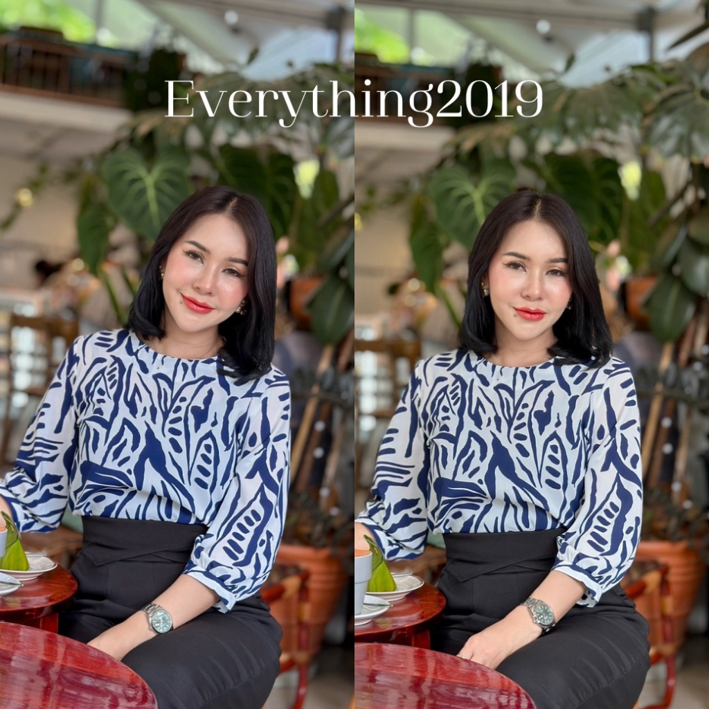 everything2019-1908-เสื้อผู้หญิงคอกลมแขน5ส่วน-รุ่นคุณนาย-ใส่แล้วสวยปัง