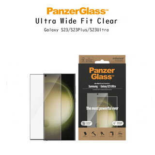 Panzerglass Ultra Wide Fit Clear ฟิล์มกระจกนิรภัยแบบใสเกรดพรีเมี่ยมจากเดนมาร์ก ฟิล์มสำหรับ Galaxy S23/S23Plus/S23Ultra
