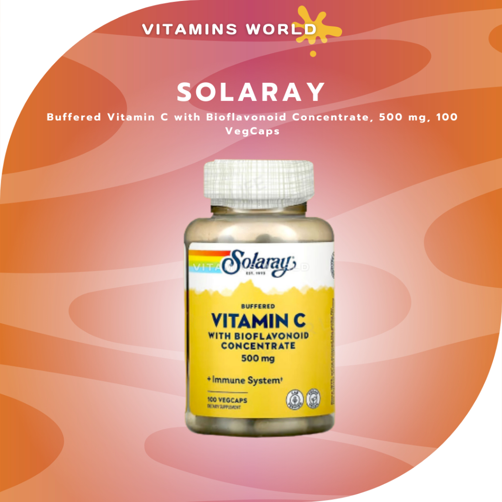 Solaray, Buffered Vitamin C with Bioflavonoid Concentrate, 500 mg, 100