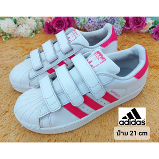 [ป้าย 21 cm] รองเท้าเด็ก Adidas แถบชมพูสวยหวาน