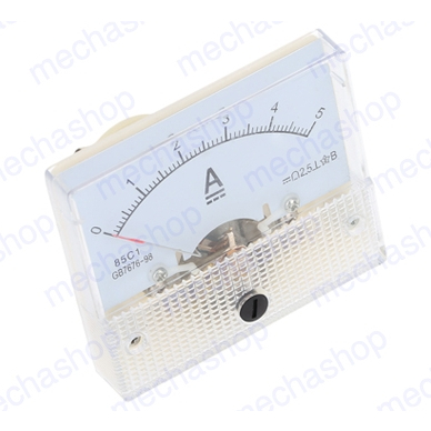 อนาล็อกแอมป์มิเตอร์-มิเตอร์วัดกระแสไฟฟ้าแบบเข็ม-analog-85c1-dc-5a-panel-meter-amperemeter-meter-installation-meters