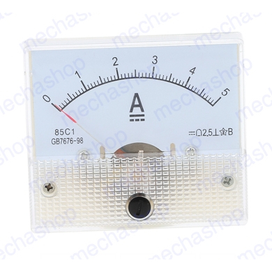 อนาล็อกแอมป์มิเตอร์-มิเตอร์วัดกระแสไฟฟ้าแบบเข็ม-analog-85c1-dc-5a-panel-meter-amperemeter-meter-installation-meters
