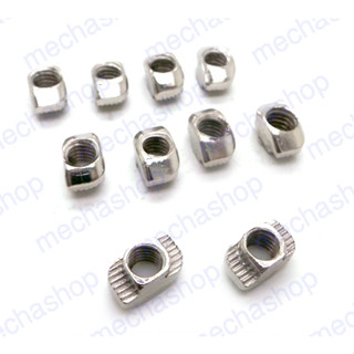 น๊อตอลูมิเนียมโปรไฟล์ M5 Nut Aluminum Connector T Fastener Sliding Nut Nickel Plated Carbon Steel for 2020 Aluminum Prof