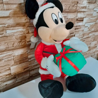 ตุ๊กตามิกกี้เมาส์ดิสนีย์ Mickey Mouseก ตุ๊กตาผ้าขนมิกกี้ แบบนั่ง ซานตาคลอส ขนาด24นิ้ว รุ่นสแตนดาร์ด (ลิขสิทธิ์แท้ 100%)