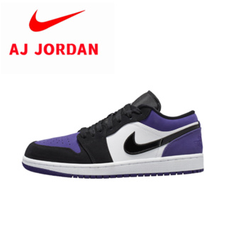 Air Jordan 1Low Court Purple Black and purple toes