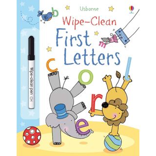 Usborne books-Wipe-clean first letters 3Y+ หนังสือ พร้อมปากกาลบได้