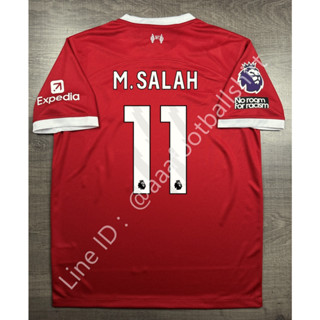 เสื้อฟุตบอล เกรด แฟนบอล ลิเวอร์พูล Home เหย้า 2023/24 อาร์ม EPL 11 M.SALAH