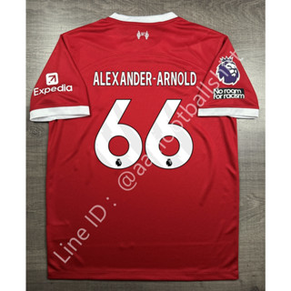 เสื้อฟุตบอล เกรด แฟนบอล ลิเวอร์พูล Home เหย้า 2023/24 อาร์ม EPL 66 ALEXANDER-ARNOLD