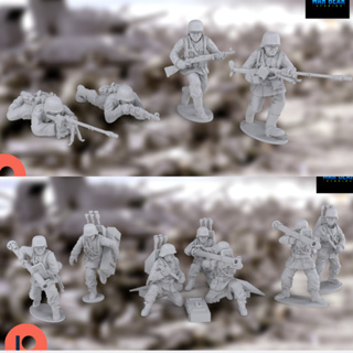 WWII German support weapons 2 -High quality and detailed 3d print miniature boardgame model war game