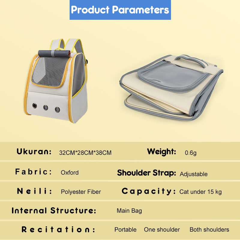 กระเป๋าสัตว์เลี้ยง-พับเก็บได้-กระเป๋าแมว-ระบายอากาศได้-หน้าต่างกันสาด-กระเป๋าเดินทางแมว
