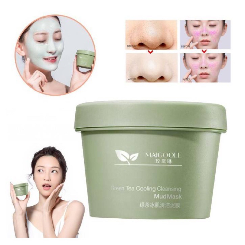 มาร์คโคลนชาเขียว-มาร์กหน้าลดสิว-green-tea-cleansing-mask