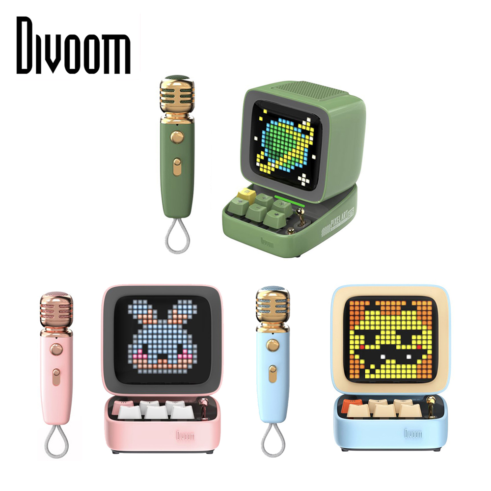 divoom-ditoo-mic-ประกันศูนย์-ลำโพงบลูทูธ-พร้อมไมโครโฟน-รุ่น-retro-pixel-art-game-พร้อมจอ-pixel-ปรับแต่งรูปผ่าน-app