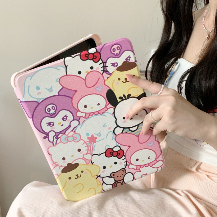 เคสipadหมุน-360-air5-gen9-sanrio-ช่องใส่ปากกาขวา-acrylic-เคส-ipad-pro-11-2021-gen10-gen7-gen8-air4-air3-10-5-ipad