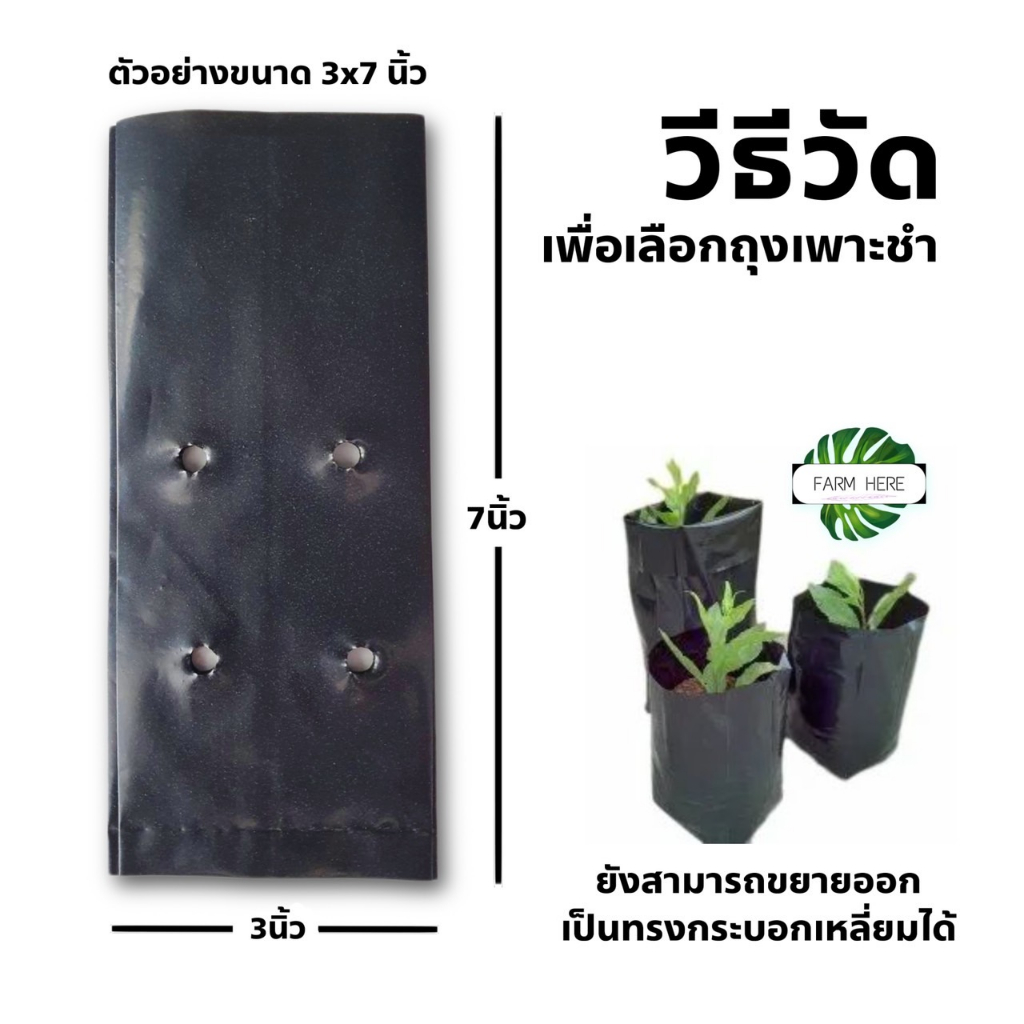 ถุงเพาะชำ-เพาะเมล็ด-แบบหนา-ทนทาน-สามารถใช้งานซ้ำได้-วัสดุ-hdpe