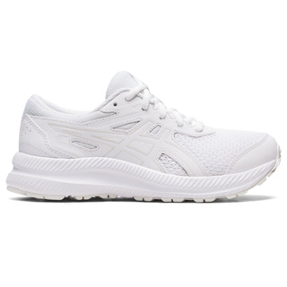 ASICS :  CONTEND 8 GS KIDS RUNNING เด็ก รองเท้าวิ่ง ของแท้  WHITE/WHITE