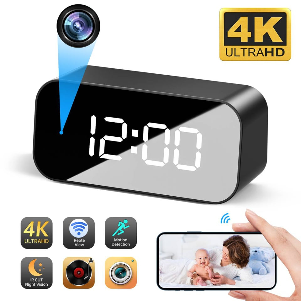 tc100-clock-cam-ความชัดระดับ-4k-กล้องทรงนาฬิกา-ดูผ่านมือถือได้-ดูในที่มืดสนิทได้