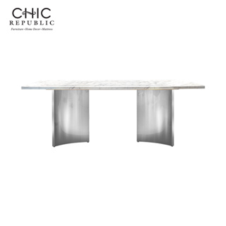 Chic Republic AEOLUS-CH/200 MARBLE,โต๊ะอาหาร - สี  ขาว/โครเมียม