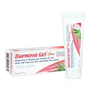 BURNOVA Gel Plus (Snow Algae ) เบอร์นโนว่า เจล เจลว่านหางจระเข้ บำรุงผิว ลดสิว ผิวกระจ่างใส ขนาด 25 g.และ 70 g.