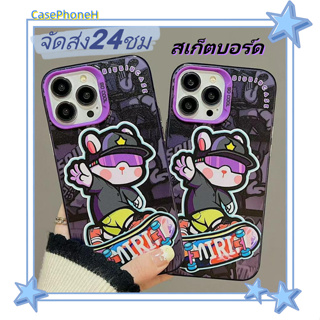 🚚จัดส่ง24ชม🚚เคสไอโฟน11 12 13 14 Pro Max บุคลิกภาพ เย็น สเก็ตบอร์ด พาสะดวก ป้องกันการตก เคส iPhone 13