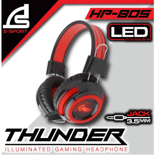 หูฟังเกมมิ่ง SIGNO E-Sport (HP-805) THUNDER Illuminated Gaming Headphone หูฟังสำหรับนักเล่นเกมส์