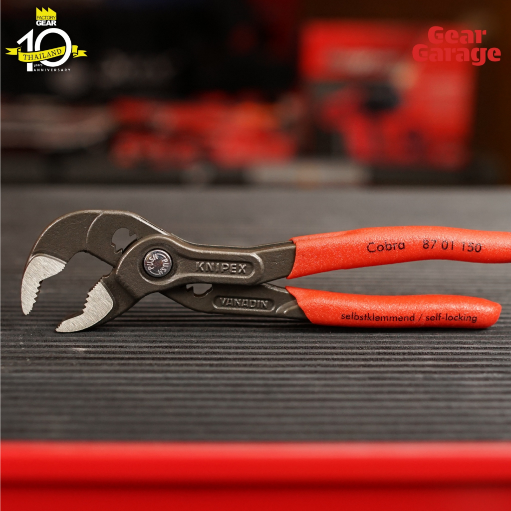 คีมปั๊มน้ำไฮเทค KNIPEX NO.87 01 150 Cobra Hightech Water Pump Pliers