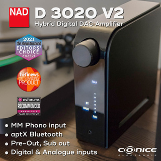 (ConiceHappyDays)NAD D 3020 V2 Hybrid Digital DAC Amplifier แอมป์ดิจิตอล มีกำลังขับ 30 วัตต์x2 และมีแดคในตัว
