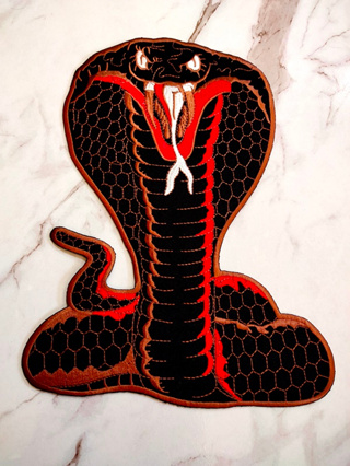 ตัวรีดติดเสื้อขนาดใหญ่ งู แจ๊คเก็ต อาร์ม  ยีนส์ Hipster Embroidered Iron on Patch  DIY