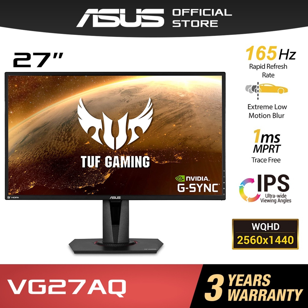 TUF Gaming VG27AQ 27型WQHD IPS 165Hzモニター ASUS エイスース TUF