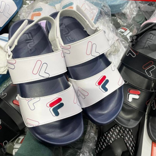 Re-Stock,,Size 44 สีกรม [ลิขสิทธิ์แท้จากชอป] (ราคาป้าย 690) FILA Artist Sling Back รองเท้าแตะรัดส้น