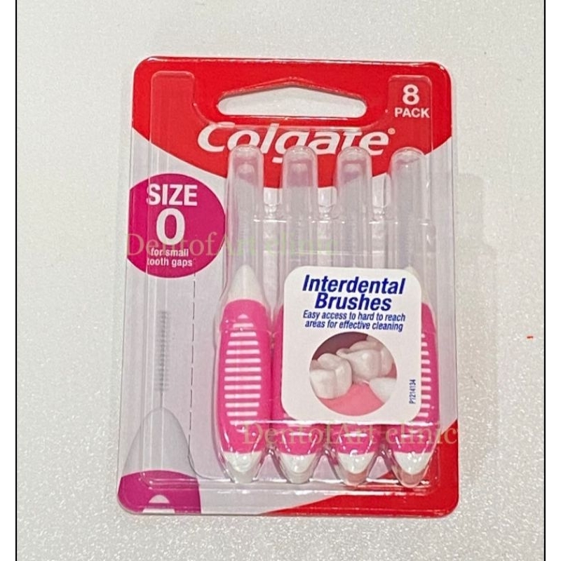 Colgate interdental brush แปรงซอกฟัน คอลเกต แพ็คละ 8 ด้าม สีชมพู ...