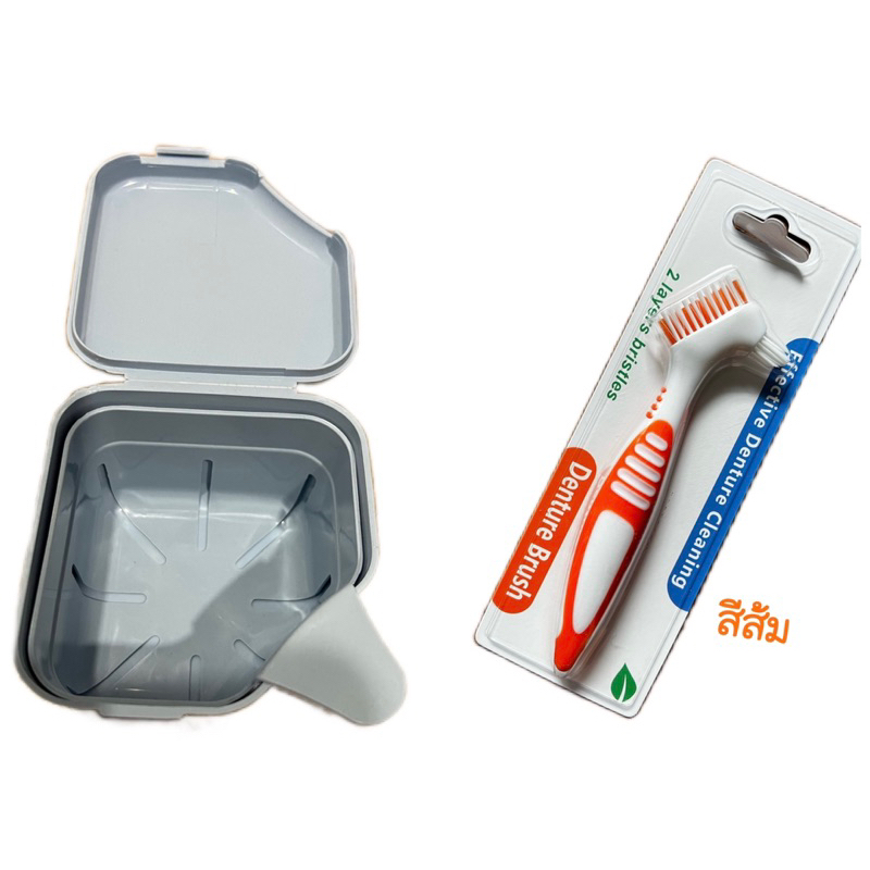 ซื้อพร้อมกล่องแช่-ถูกกว่า-แบ่งขายเม็ดฟู่-polident-6s-พร้อมส่งจากไทย-กล่องแช่ฟันปลอม-แปรงสีฟันสำหรับฟันปลอม
