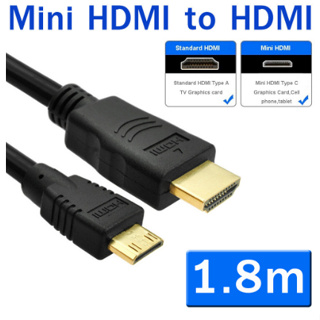 HDMI mini to HDMI cable 1.8M - Black