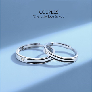 s999 Sweetheart couples แหวนคู่รักเงินแท้ 99.9% ดีไซน์เรียบง่าย เนื้อเงินเกรดพรีเมี่ยม ใส่สบาย เป็นมิตรกับผิว