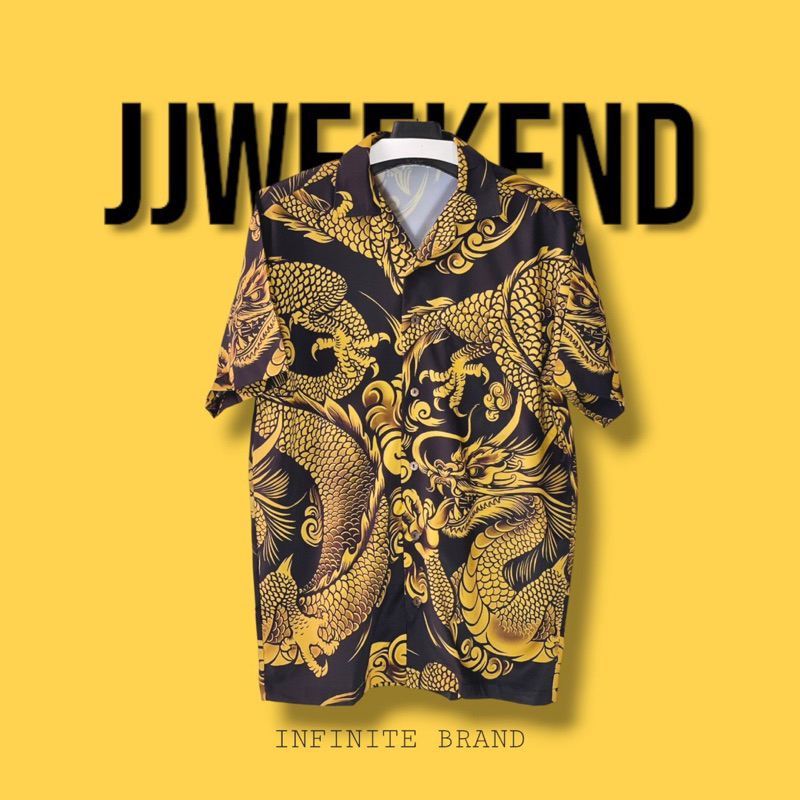 ภาพหน้าปกสินค้าเสื้อเชิ้ตแขนสั้น ทรงฮาวาย แนวลาย สีทอง จากร้าน jjweekend บน Shopee