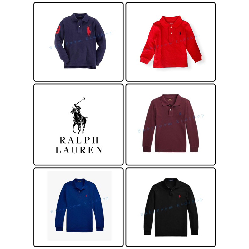 new-arrival-เสื้อยืดคอปกแขนยาว-ralph-lauren-baby-boy-amp-girl-งานแท้