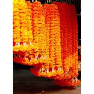 โปรโมชั่น Flash Sale : พวงมาลัยดาวเรืองดอกใหญ่ ของในไทยพวงมาลัยไหว้ศาล พวงมาลัยผ้าดอกดาวเรืองสีเหลือง ไหว้ตรุษจีน พวงมาลัยปลอม