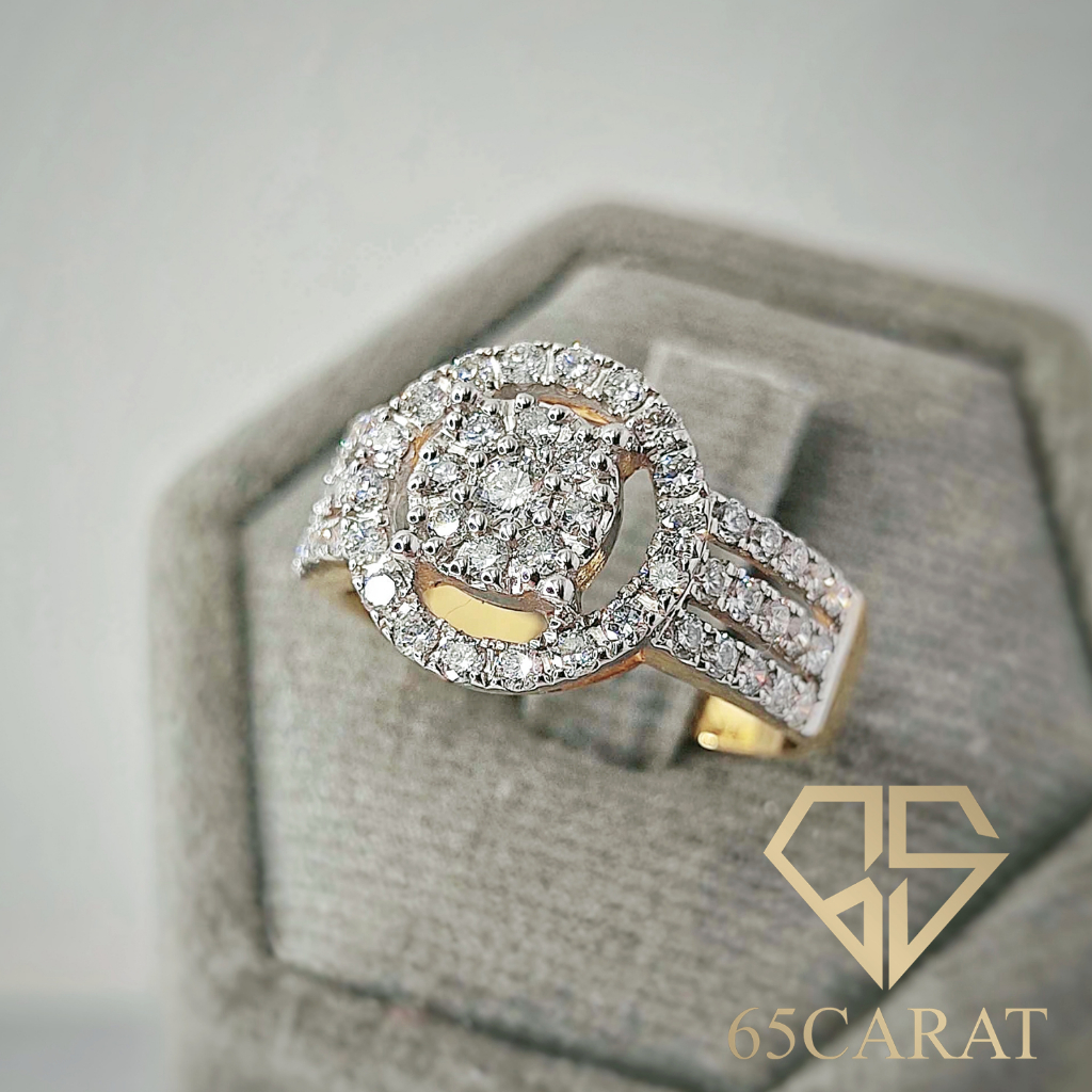 65carat-แหวนเพชรแท้น้ำ100-เพชรรวม-0-84-กะรัต-ราคาพิเศษจากโรงงานโดยตรง-รหัสr89