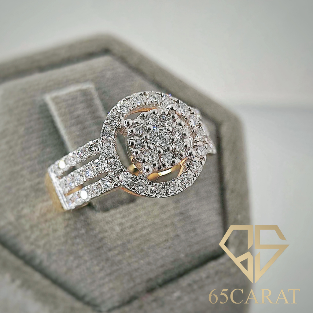 65carat-แหวนเพชรแท้น้ำ100-เพชรรวม-0-84-กะรัต-ราคาพิเศษจากโรงงานโดยตรง-รหัสr89