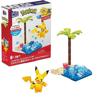 Mega (MEGA) Pokemon Adventure World ทุกการผจญภัยกับ Pikachu ~ กระเซ็นบนชายหาด! ~ [จำนวนชิ้นส่วนที่ถูกบล็อก: 79 ชิ้น] [อายุ 6 ปี ~] HDL76